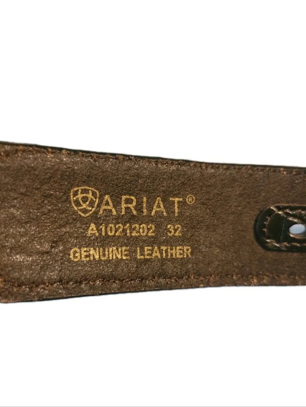 Two Western Leather Belts Embossed Men's Size 32 Cowboy Rodeo NWOT ARIAT & F&L